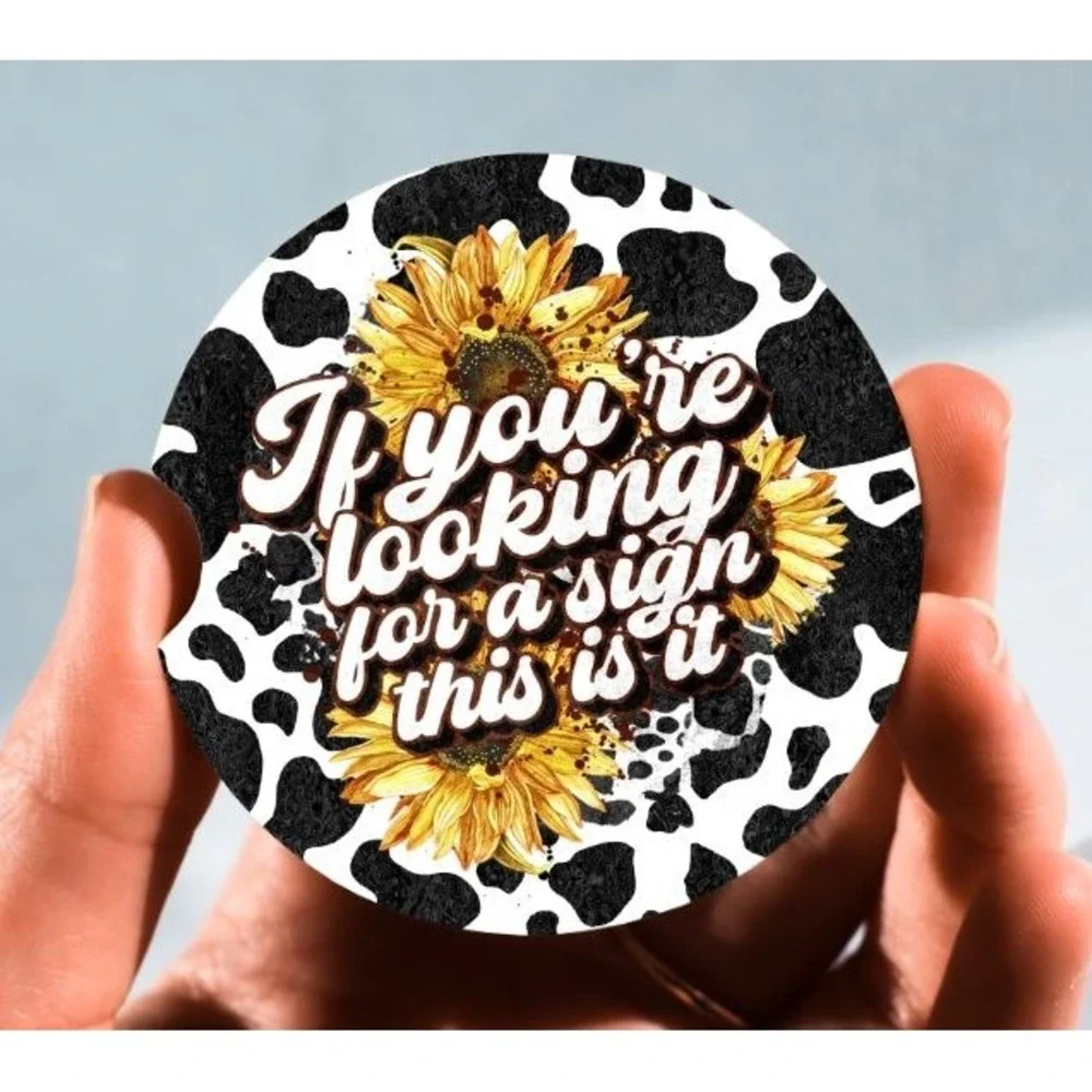 Set of 2 Car Coasters, If You're Looking For A sign Car Coaster, Neoprene Coaste